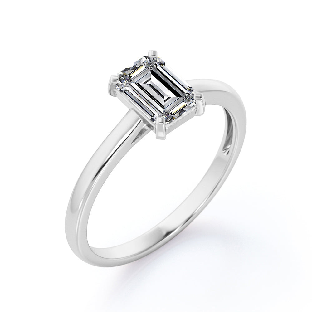 Beautiful Gift Set of 3 Carat Emerald cut Moissanite with Ring, Earrings & Pendant