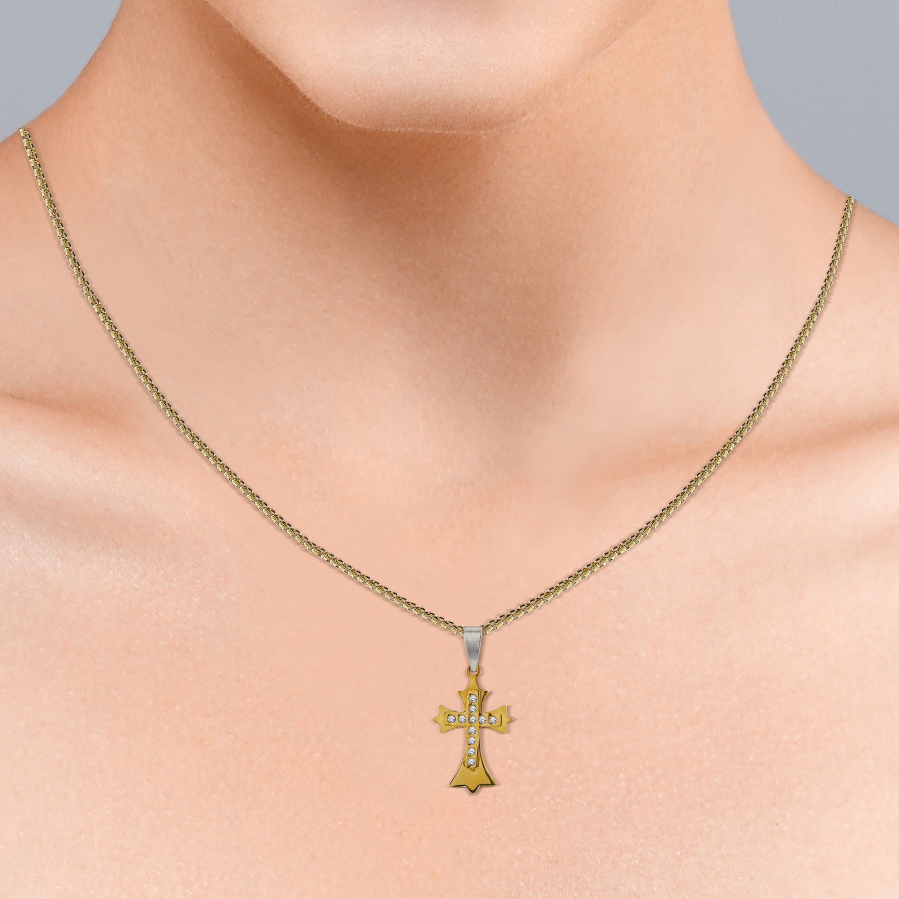 Vintage Ornate Cross Pendant Necklace - Women's Cross Pendant - Faith Jewelry