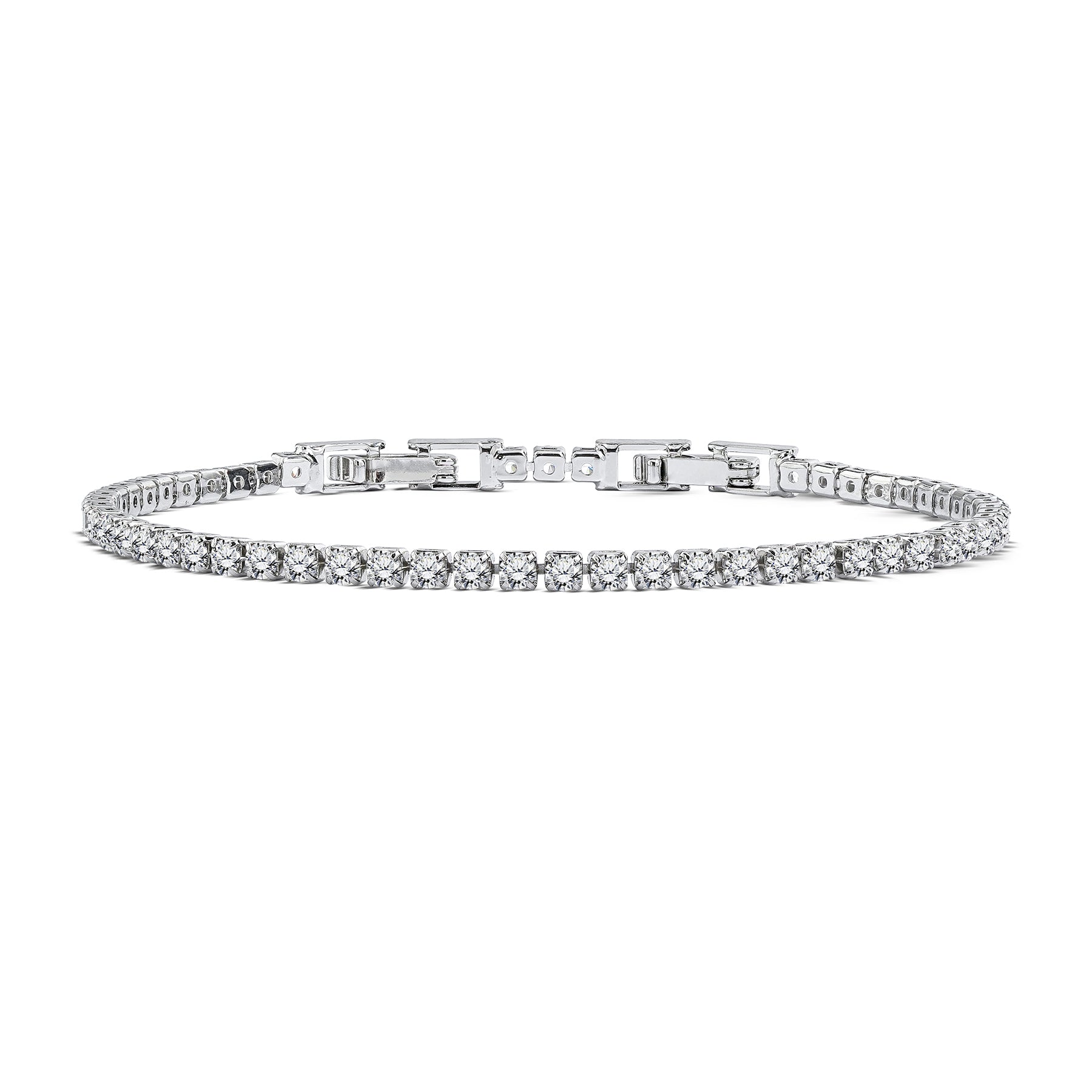 5 Carat Round Cut Cubic Zirconia Square Set Tennis Bracelet for Women - Gift for Her - Anniversary Gift