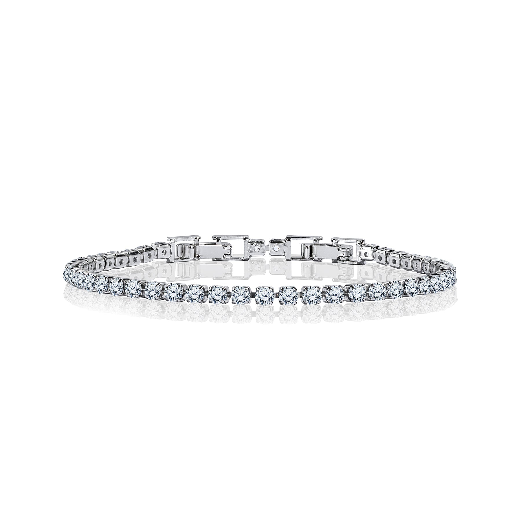 8 Carat Round Cut Cubic Zirconia Square Set Tennis Bracelet for Women - Gift for Her - Anniversary Gift