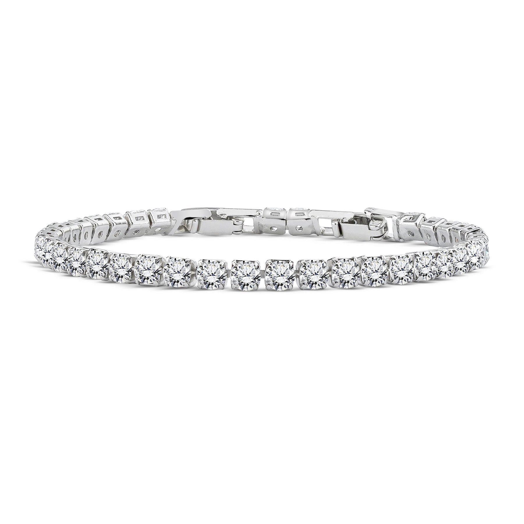 15 Carat Round Cut Cubic Zirconia Square Set Tennis Bracelet for Women - Gift for Her - Anniversary Gift