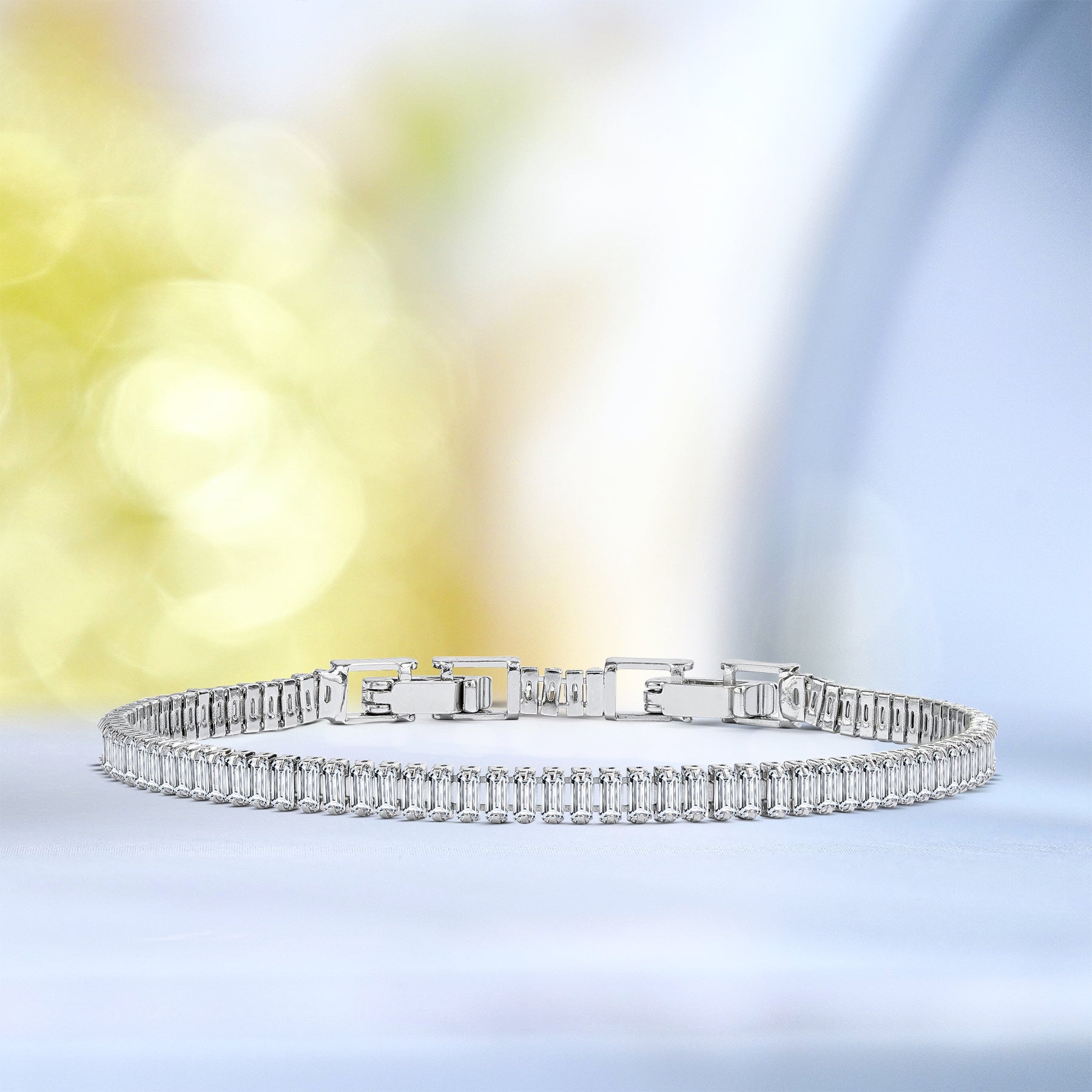 Special 13 Carat Baguette Cut Cubic Zirconia Women's Tennis Bracelet - Unique Fashion Jewelry