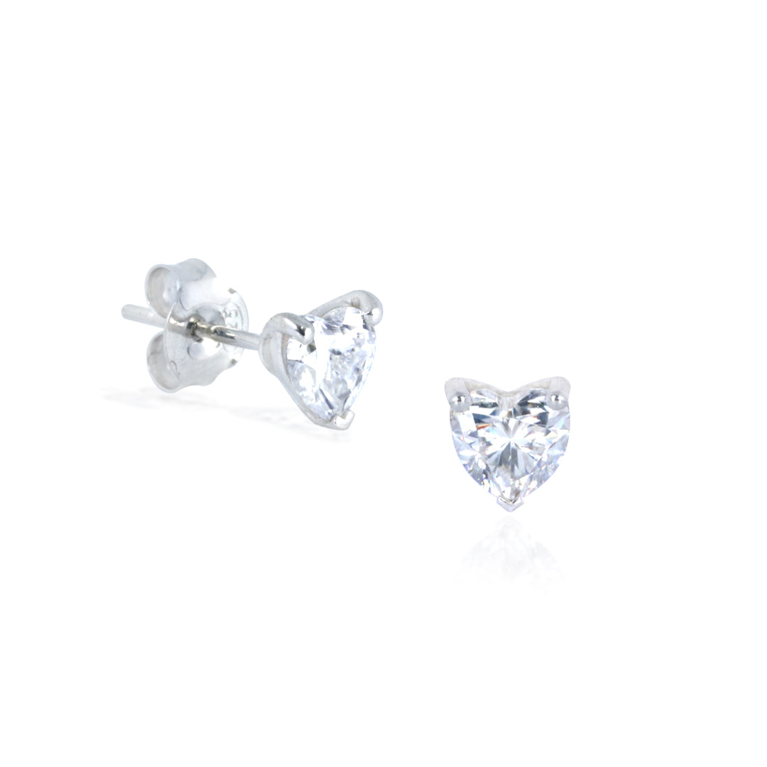 Romantic Jewelry Gift Set of 2 TCW Heart Moissanite with Ring, Earrings & Pendant