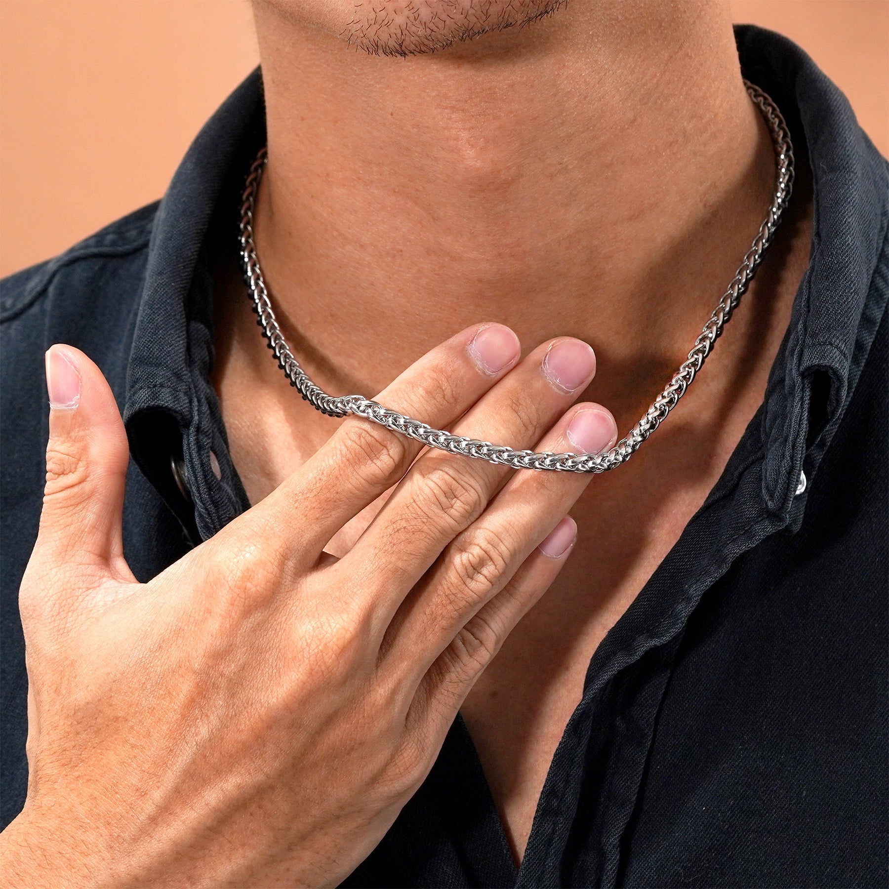 5 mm Fine Cuban Link Chain - Men's Minimalist Necklace - Men's Casual Jewelry